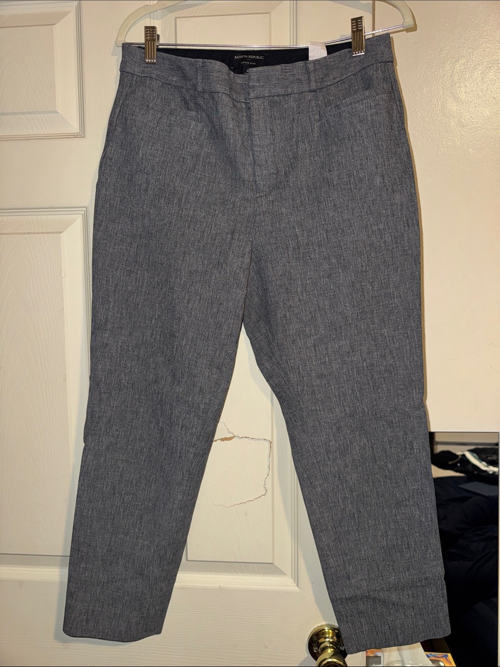 Banana Republic High Rise Sloan Dress Pants in Heather Gray